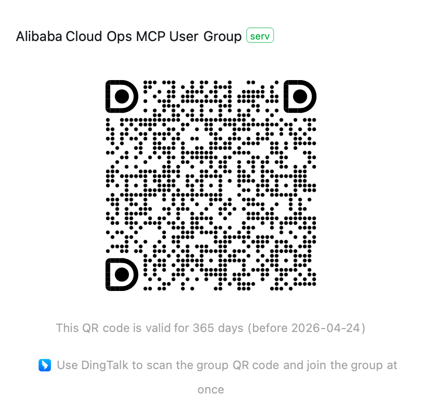 Alibaba-Cloud-Ops-MCP-User-Group-en - Alibaba Cloud Ops MCP Server by aliyun
